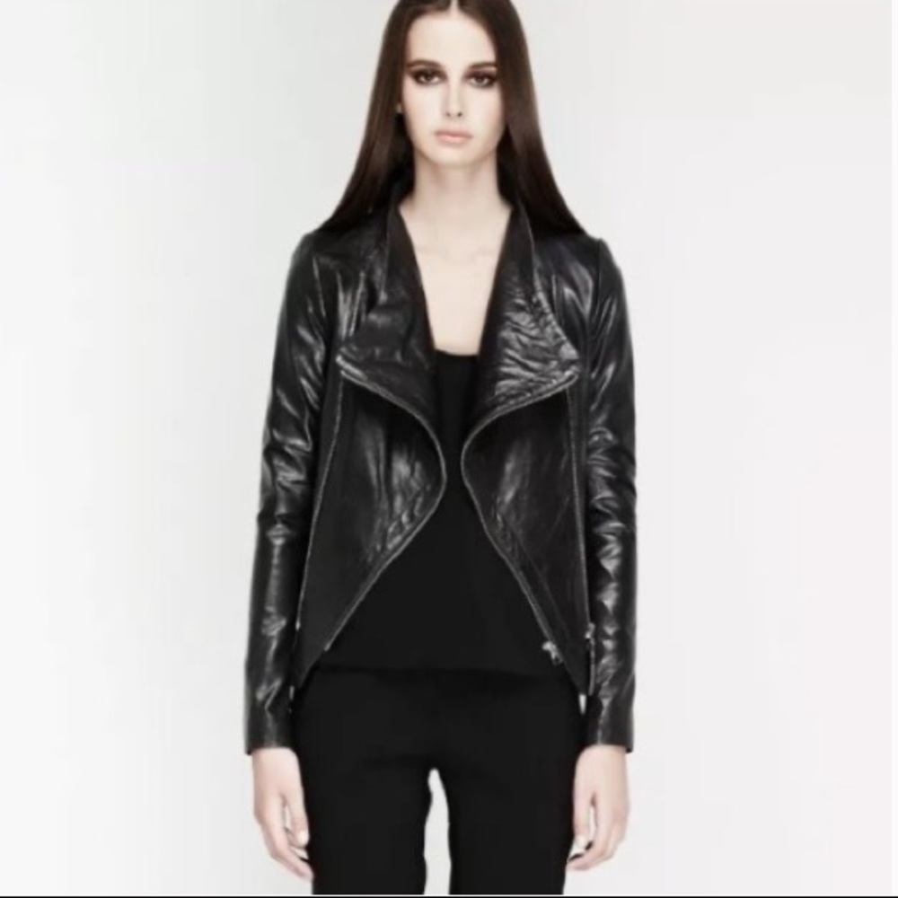 Mackage Robbie Asymmetrical Leather Jacket